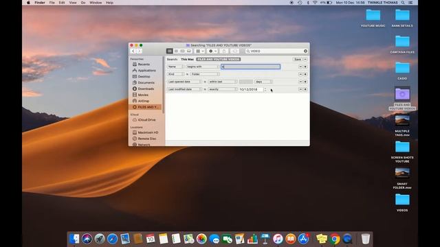 HOW TO USE SMART FOLDERS IN MAC OS MOJAVE