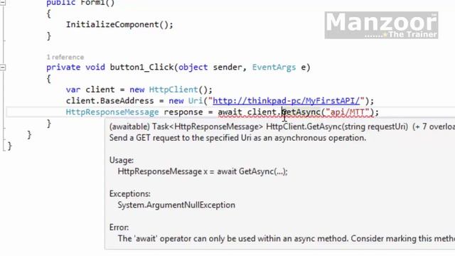 Consuming Web API in Windows Client (Web APIs Part - 5)