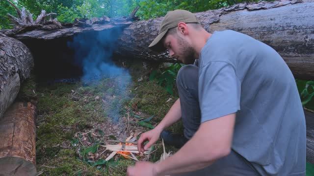 Бушкрафт / Выживание / Bushcraft, Survival / Между двумя деревьями - 5