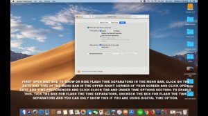 HOW TO SHOW OR HIDE FLASH TIME SEPARATORS IN THE MENU BAR IN MAC OS MOJAVE