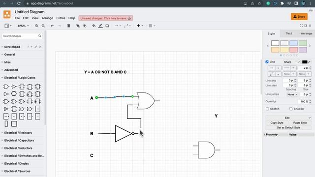 How to Design a Logic Circuit Using Diagrams.net - Logic Gates Diagram Computer Science Tutorial