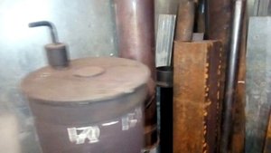 Закончились пеллеты.  Пеллетная горелка + дрова = "ракетная печь".