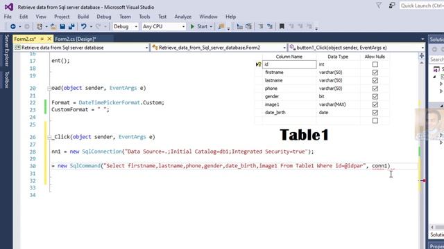 C# tutorial: Search button in C sharp