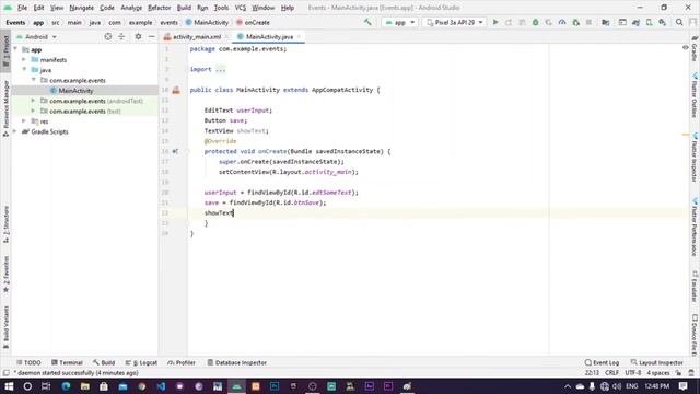 Android Event Listener - Android Application Development