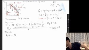 Определение реакций в раме, в шарнире и опорах. Проверка. Сопромат, техмех