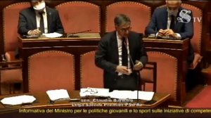 Intervento di Claudio Barbaro in Senato sull'informativa del ministro dello Sport Vincenzo Spadafor