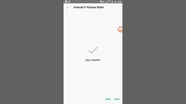 Android 9.0 volume slider