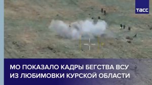 МО показало кадры бегства ВСУ из Любимовки Курской области