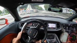 2015 Dodge Challenger SRT 6.2 Hellcat 707 HP CITY POV DRIVE with Fuel Consumption