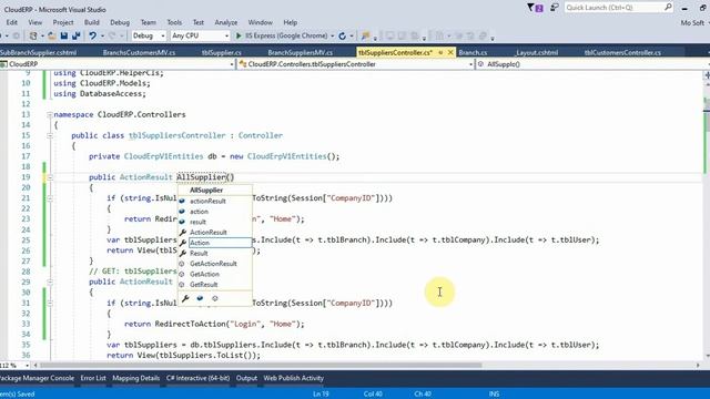 Business ERP Part 24 Suppliers in ASP NET MVC