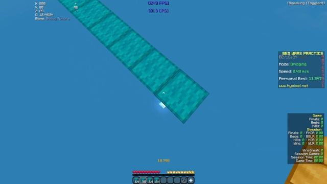 How To Speed Bridge In Minecraft Bedwars | Hypixel Bedwars