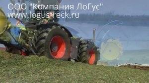 Заготовка силоса (трамбовка силоса) с распределителем силоса RECK JUMBO II на задней навеске (Сенаж
