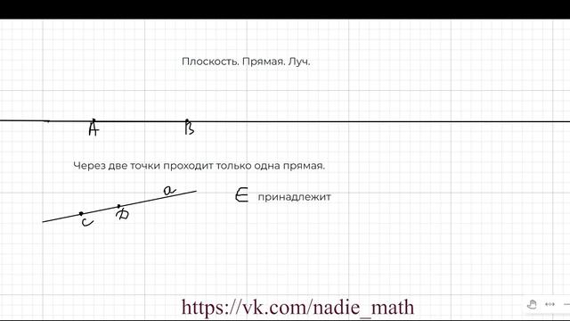 Плоскость. Прямая. Луч. Кванторы. Математика 5 класс. смотреть онлайн