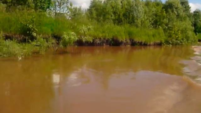 Болотоход 7 л.с (32 кг.)., лодка "Легант-340", обкатка, р. Мулянка, Июль 2017г.