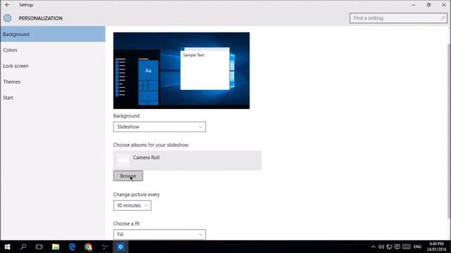 How To Create A Slideshow As Desktop Background - Windows 10