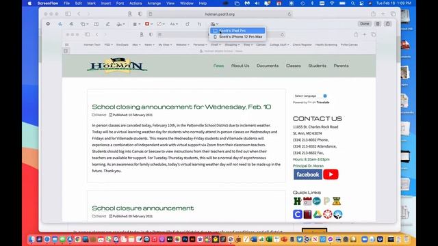 Sending Mac Screenshots to iPad