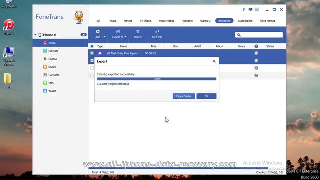FoneTrans - How to Backup Ringtones from iPhone 6/6 Plus/6S/6S Plus to Computer