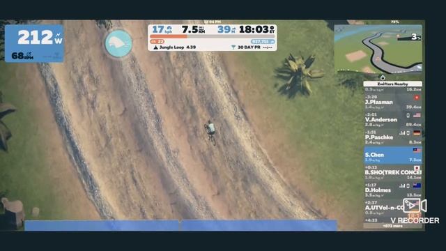 Zwift Watopia - Jungle Circuit Route 7.9km & 82m
