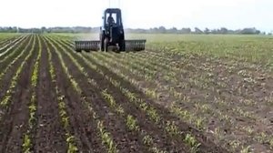 Борона — мотыга ротационная в работе