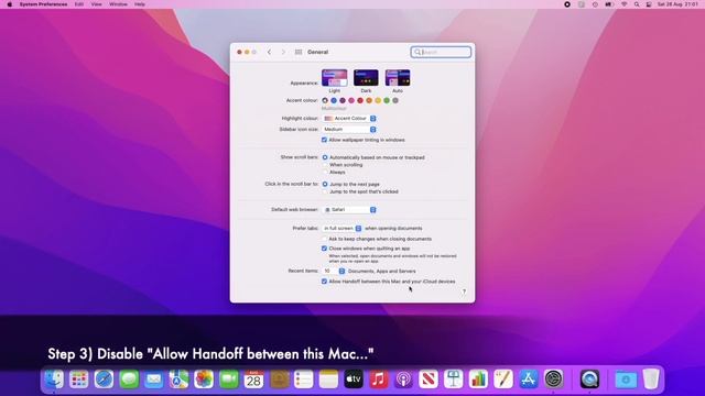 How to Disable Handoff on macOS Monterey beta