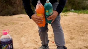 Зеленая извергающаяся паста из пит-стопа TikTok, шарики из газировки, Fanta, Mirinda, Sprite