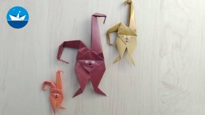 Обезьяна из бумаги/Paper monkey/Оригами