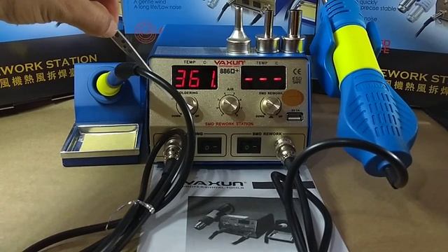 Yaxun 886d+, Estação Solda e Retrabalho Original Yaxun (2 display digital + Função Programmer