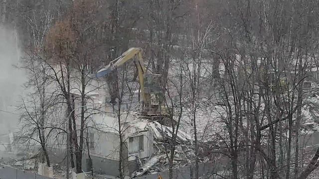 Завершение сноса  пятиэтажки в прямом эфире Запись трансляция 22.11.2023