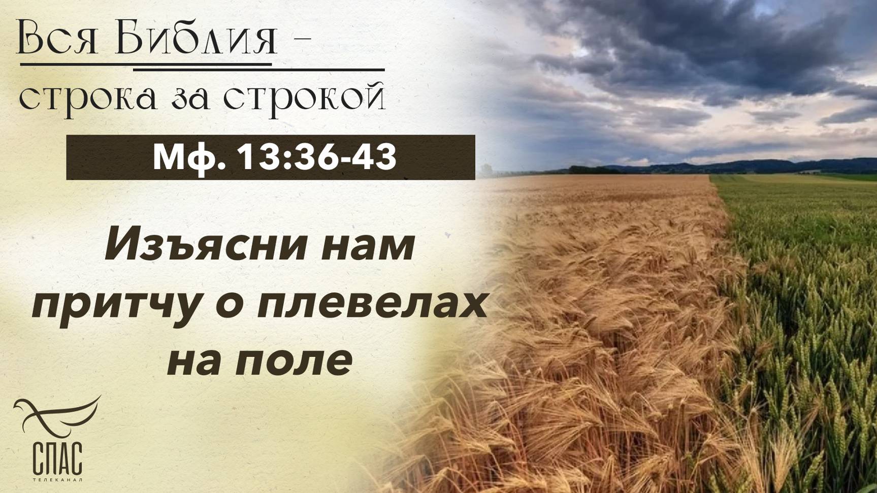 ЕВАНГЕЛИЕ МФ. 13:36-43