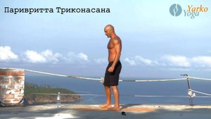 Йога для начинающих. Утхитта Триконасана и Паривритта Триконасана.Ярослав Лукашевич