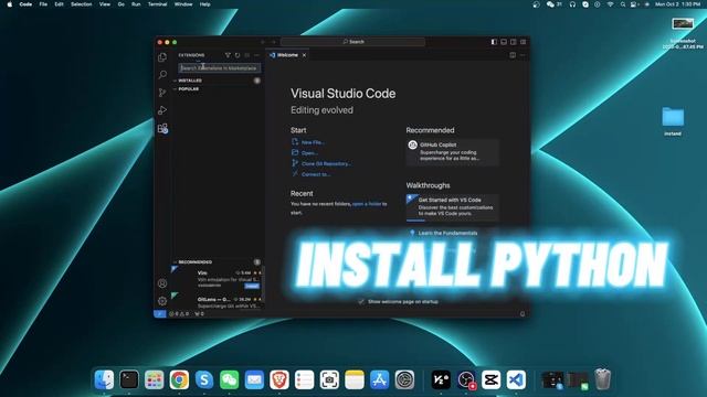 How To Install Python Environments  In VS Code On Mac Mini M2 | মাত্র ৫ মিনিট এ || Naem Azam