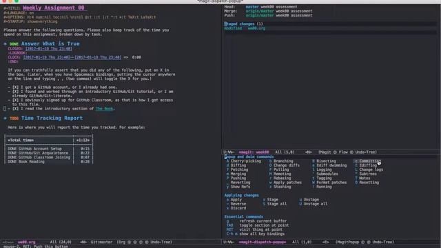 Stage, Commit, and Push using Magit in Spacemacs смотреть онлайн