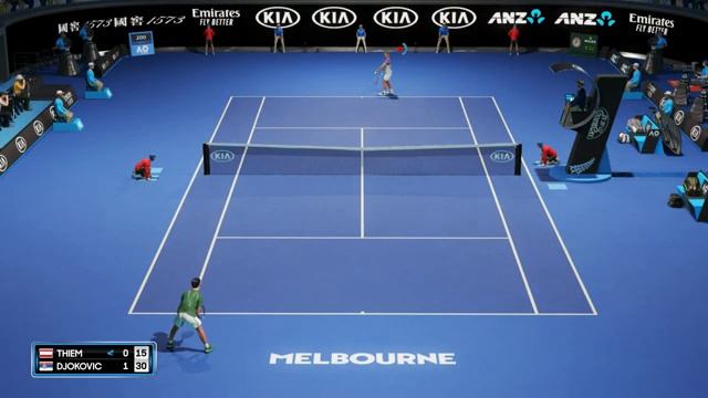 AO Tennis 2 - Dominic Thiem vs Novak Djokovic - PS4 Gameplay смотреть онлайн