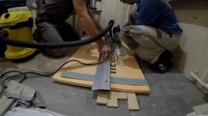 Ремонт потолков в домах 504, 605 серий, отделка балок перекрытий  гипсокартоном без каркаса.