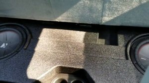 Kicker Comp R 12s flexing in a quad cab ram