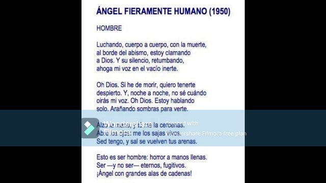 Poema ¨Hombre¨ de Blas de Otero смотреть онлайн