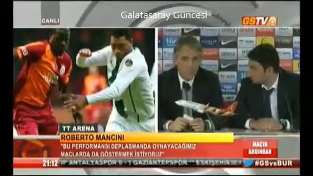 Galatasaray 6   Bursaspor 0 Maçı Sonrası Mancini Basın Toplantısı смотреть онлайн