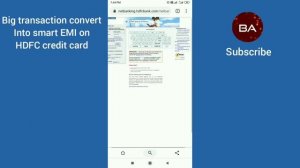 Big transaction convert to EMI on HDFC credit card | HDFC credit card smart EMI in Tamil