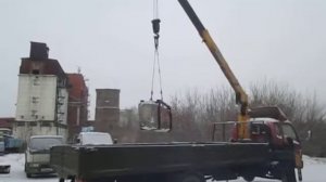 Foton BJ5121 с манипулятором, проверка КМУ под нагрузкой