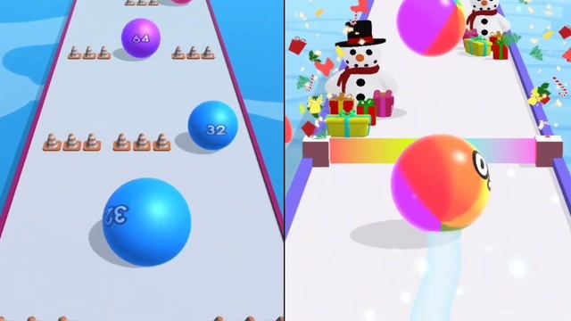 BALL run 2048 /// NUMBER BALL 3D GAMEPLAY WALKTROUGH ANDROID IOS смотреть онлайн