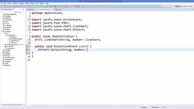 JavaFx Tutorial For Beginners 28 JavaFX Charts Line Chart смотреть онлайн
