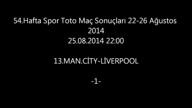 54.Hafta Spor Toto Maç Sonuçları Part 15/13 смотреть онлайн