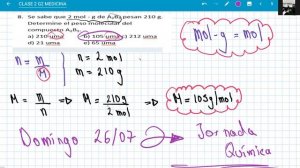 UNIDADES QUÍMICAS DE MASA  Y ESTRUCTURA ATÓMICA G2   MAURICIO MOLINA   21 07 2020