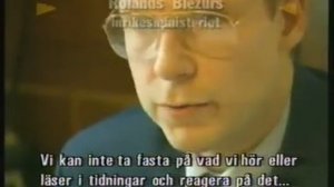 Första nyhetsinslaget om folkmordet i Rwanda den 7 april 1994