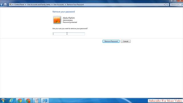 How To Remove Password In Windows 7