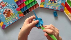 Лепим ската из плавающего пластилина / Лепим фигурки для игр в ванной