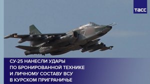 Су-25 нанесли удары по бронированной технике и личному составу ВСУ в курском приграничье