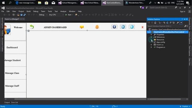 C# How to place user control on top of another user control. Using C# windows form