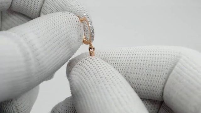 Видеообзор С-3064_ Серьги с фианитом (Au585) смотреть онлайн