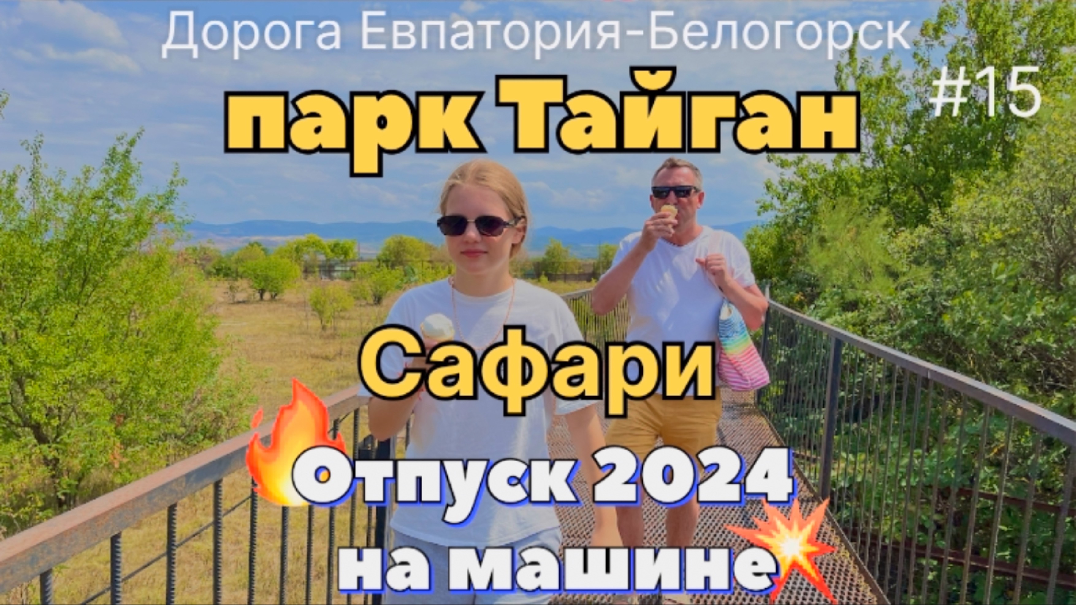 #Отпуск 2024 на машине…15 видео…дорога Евпатория-Белогорск…парк Тайган…Спфари…27.07.2024